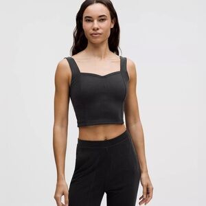 Lululemon Ribbed Softstreme Sweetheart Cropped Tank 🖤